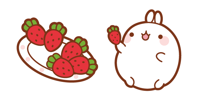 Molang and Strawberry