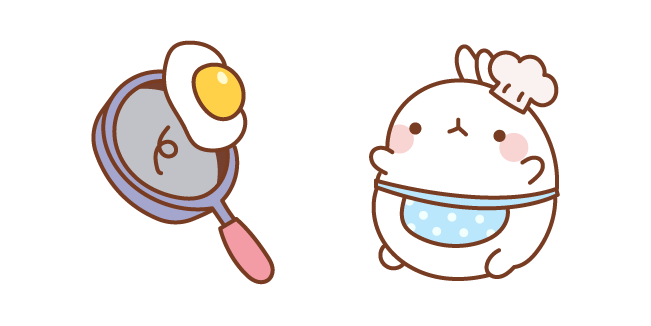 Molang Cooking an Egg
