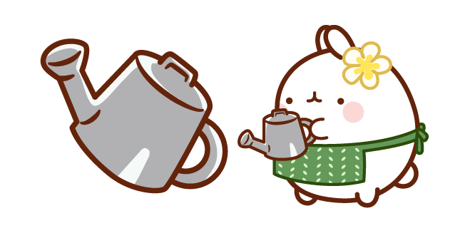 Molang Gardener with a Watering Can