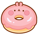 Molang Pink Macaron and Donut cursor