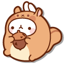 Molang Squirrel with Acorns cursor