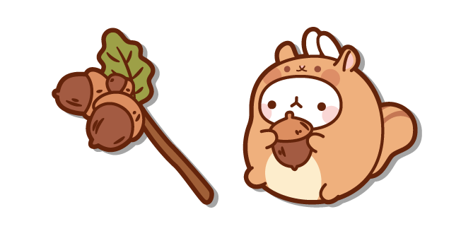 Molang Squirrel with Acorns