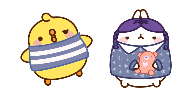 Molang Wednesday and Piu Piu Pugsley
