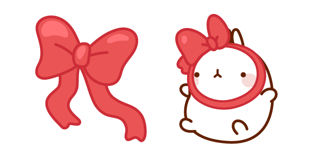 Molang with a Red Ribbon