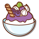 Molang with a Spoon and a Bowl of Ice Cream cursor