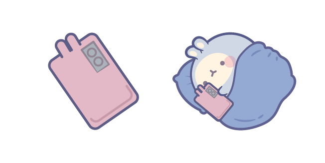 Sleepy Molang with a Phone