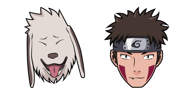 Naruto Kiba Inuzuka and Akamaru
