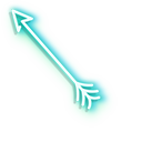 Blue Arrow and Pink Heart with Arrow Neon pointer