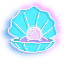 Blue Oyster Shell with Pearl Neon cursor