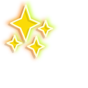 Blue Rocket and Yellow Stars Neon cursor