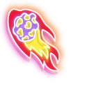 Colourful Comet and Earth Neon pointer