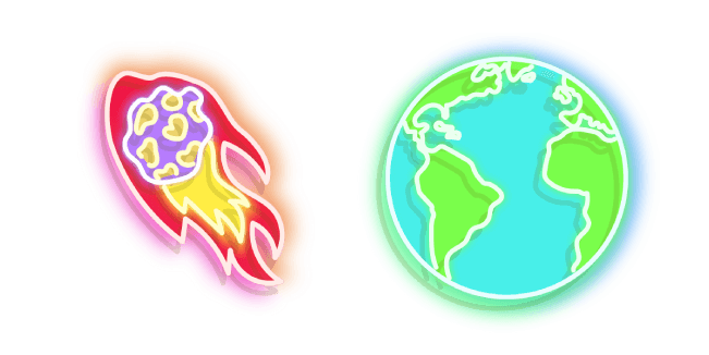 Colourful Comet and Earth Neon