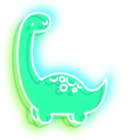 Green Dino Neon cursor