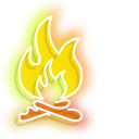 Marshmallow Stick and Bonfire Neon cursor