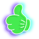 Neon Alien Hands cursor