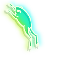 Neon Baby Yoda and Frog pointer