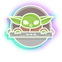 Neon Baby Yoda and Frog cursor