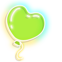 Neon Balloon Dog and Heart cursor