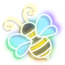 Neon Bee and Honeycomb pointer