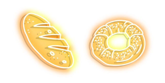 Neon Bread and Bagel