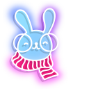 Neon Bunnies in Scarves cursor