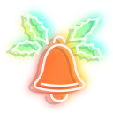 Neon Candy Cane and Bell cursor