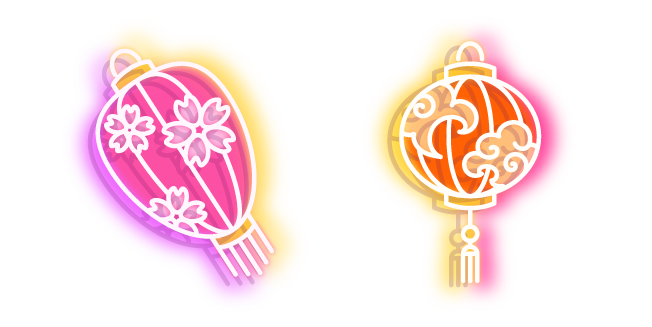 Neon Chinese Paper Lanterns