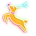Neon Christmas Deer pointer