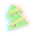 Neon Christmas Tree and Snowball pointer