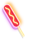Neon Corn Dog and French Fries pointer