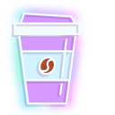 Neon Croissant and Coffee cursor