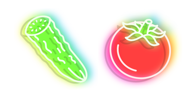 Neon Cucumber and Tomato