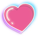 Neon Cupid and Heart cursor