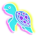 Neon Cyan Turtle pointer