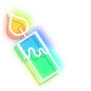 Neon Day of The Dead Skull and Candle pointer