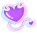 Neon Devil and Angel Heart pointer