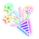 Neon Disco Ball and Party Popper pointer