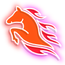 Neon Fire Horse pointer