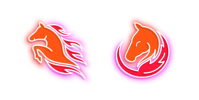 Neon Fire Horse