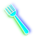 Neon Fork and Knife pointer