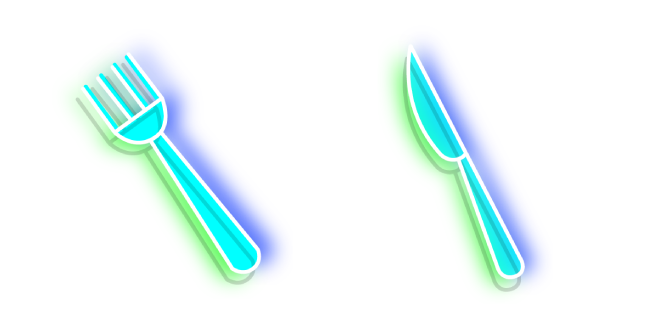 Neon Fork and Knife