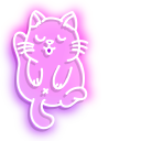 Neon Funny Little Cat cursor