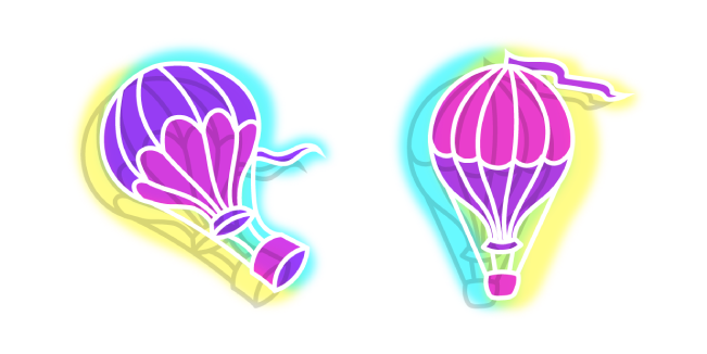 Neon Hot Air Balloon