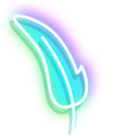 Neon Hummingbird and Feather pointer