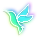 Neon Hummingbird and Feather cursor