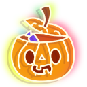 Neon Jack-o'-Lantern cursor
