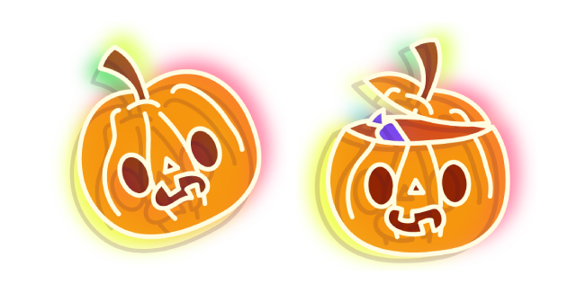 Neon Jack-o'-Lantern