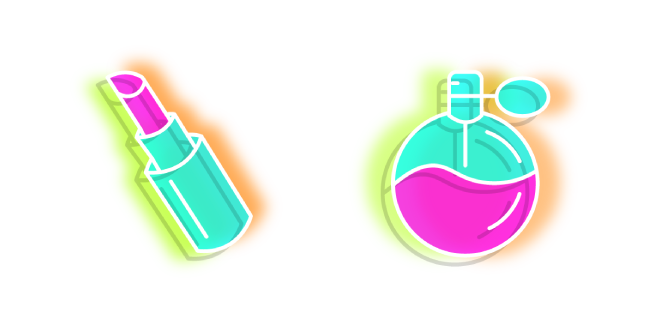 Neon Lipstick and Perfume