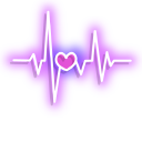 Neon Love Hand and Heart Beats cursor