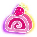 Neon Macaron and Roll Cake cursor